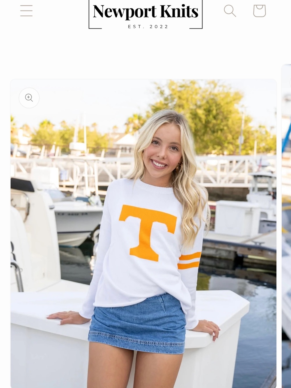 BNWT Newport Knits Tennessee Vols lightweight crewneck sweater XS